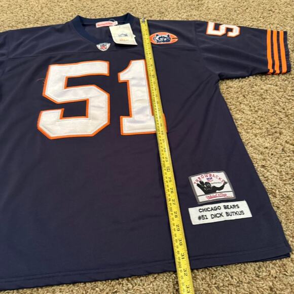 Chicago Bears Dick Butkus NFL Football Mitchell & Ness NWT Jersey Sz.52 - Picture 6 of 7